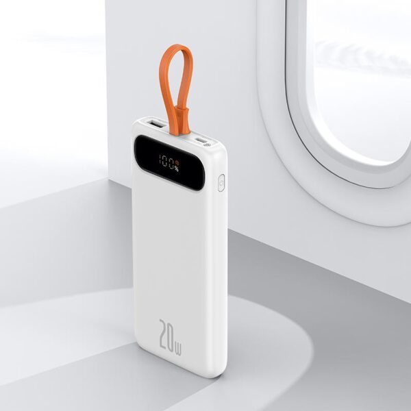 Baseus 20W Block Digital Display Quick Charge Power Bank with iPhone Cable