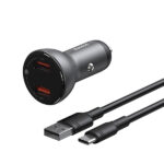 Baseus Digital Display Dual USB 45W Quick Charger Set (TZCCBX-B0G)