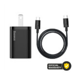 Baseus Super Si 1C 25W Quick Charger with Type C to Type C 3A Cable