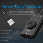 Orico Usb External Driver-Free Sound Card 3X AUX SC2-BK