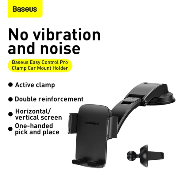 BASEUS Easy Control Clamp Car Mount Phone Holder for Air Vent/Dashboard