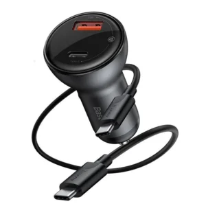 Baseus Car Charger 45W with Digital Display PPS Dual Quick Charging