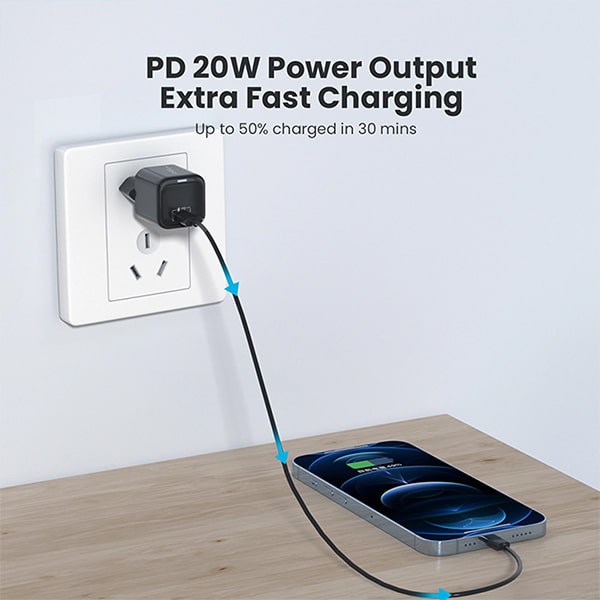 VYVYLABS C20CE-02 Polished 20W Type-C GaN Fast Charger EU Plug