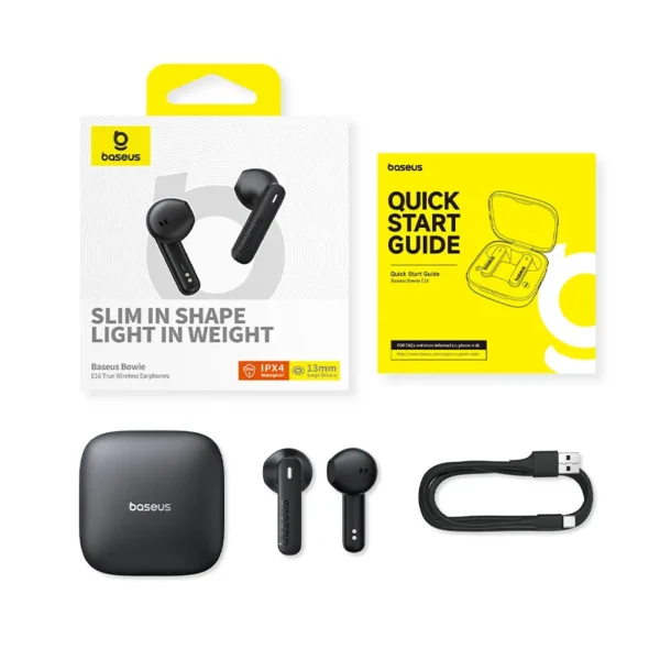 Baseus TWS E16 30Hr Playtime Earphone IPX4 Waterproof - Image 4