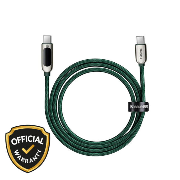 Baseus LED Display Fast Charging Data Cable Type-C to Type-C 100W 5A 1M - Image 3