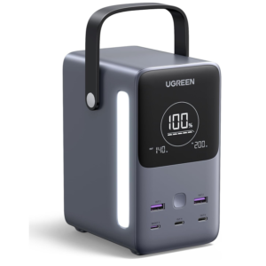 UGREEN 25286 48000mAh 300W 5-Port Power Bank for MacBook Pro & iPhone 18 Pro | Digital display, lighting & SOS mode. 153Wh 300W output. Perfect for Laptop & Phones