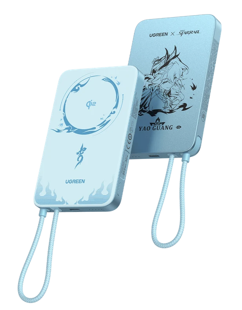 UGREEN x Honkai Star Rail MagFlow Air Qi2 15W MagSafe Power Bank 10000mAh 30W iPhone 18 Pro (Limited Edition) Cyan - 75982SR