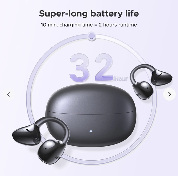 UGREEN ClipBuds Pro Open-ear Wireless Headphones smart AI ANC with 6 Mic - 85185 - Image 6
